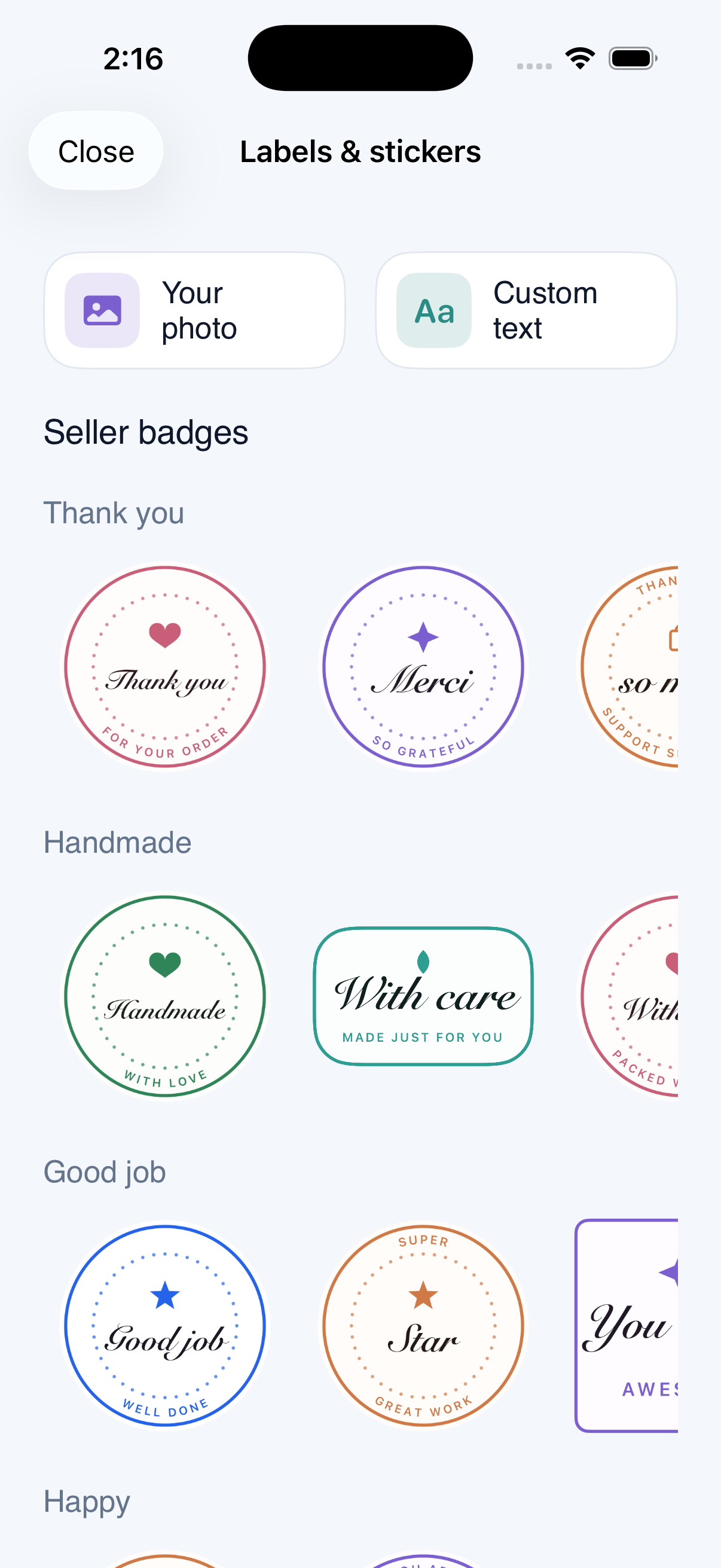 Labels and stickers